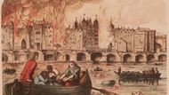People flee to boats on the River Thames to escape the Great Fire of London / Image Source: Getty