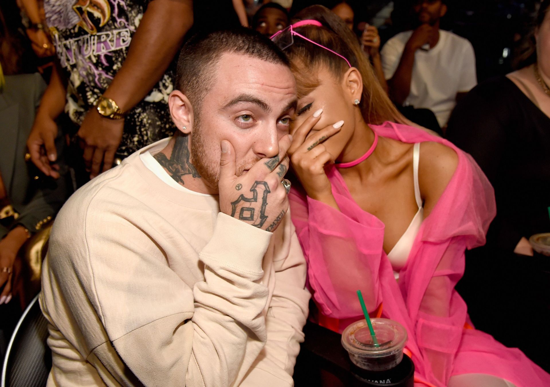 Ariana Grande and Mac Miller (Photo by Kevin Mazur/WireImage)