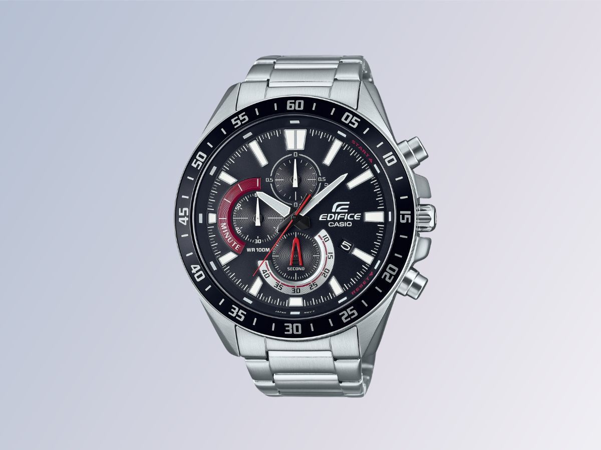 Casio Men&#039;s Edifice Chronograph Stainless Steel Watch EFV620D-1A4V (Image via Walmart)