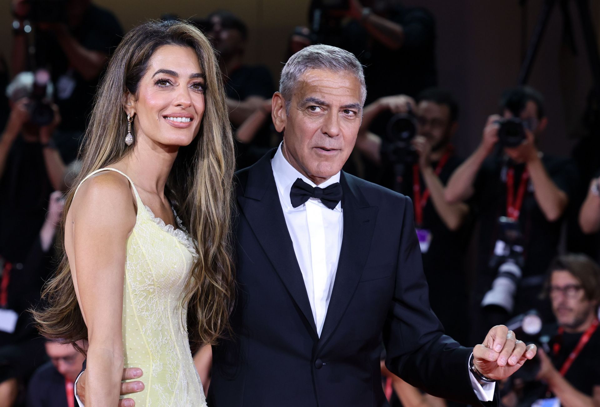 &quot;Wolfs&quot; Red Carpet - The 81st Venice International Film Festival - Source: Getty