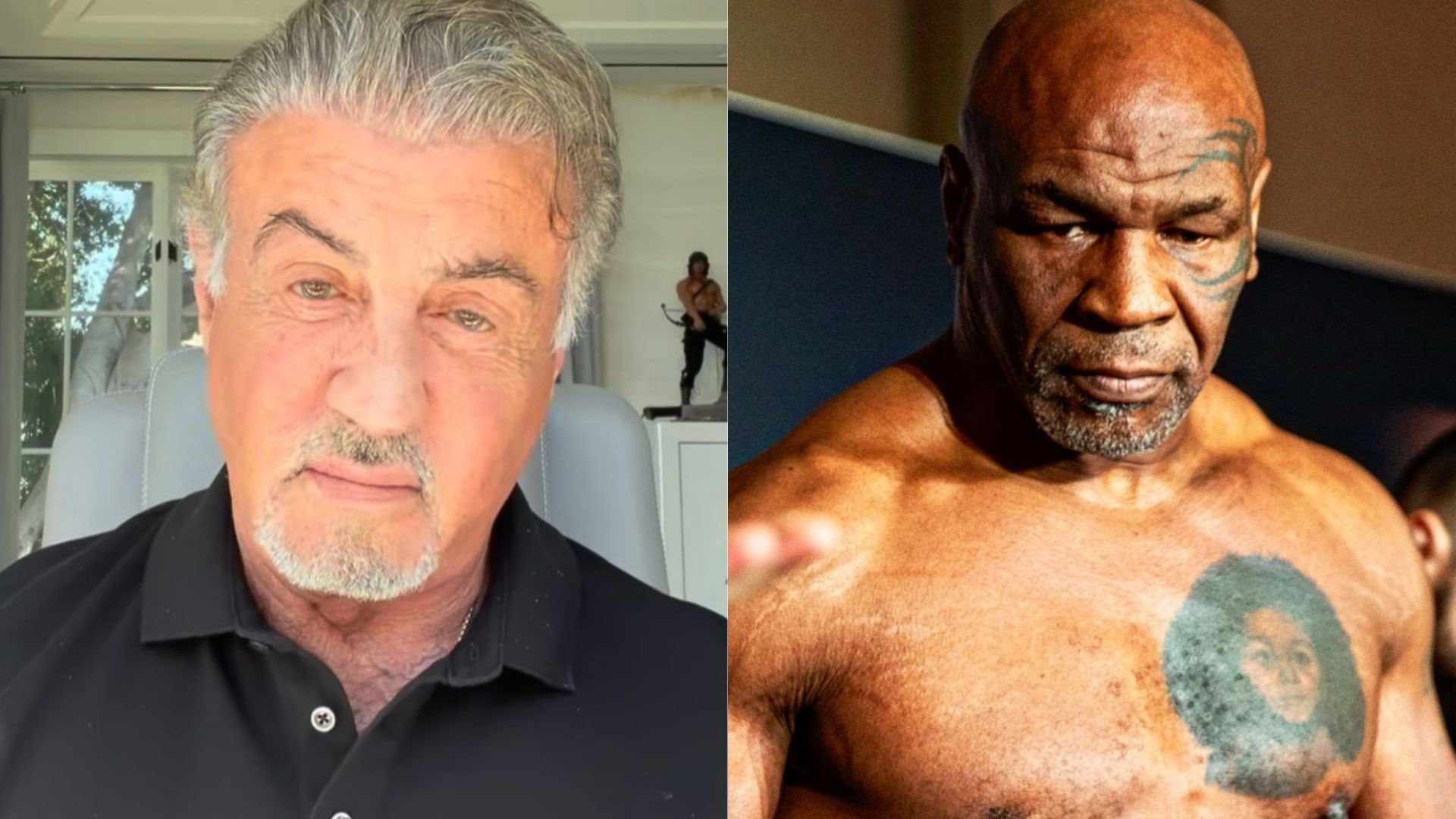 Sylvester Stallone has a rather bold take on the Jake Paul vs Mike Tyson fight (Images via Instagram/@officialslystallone, and @ miketyson)