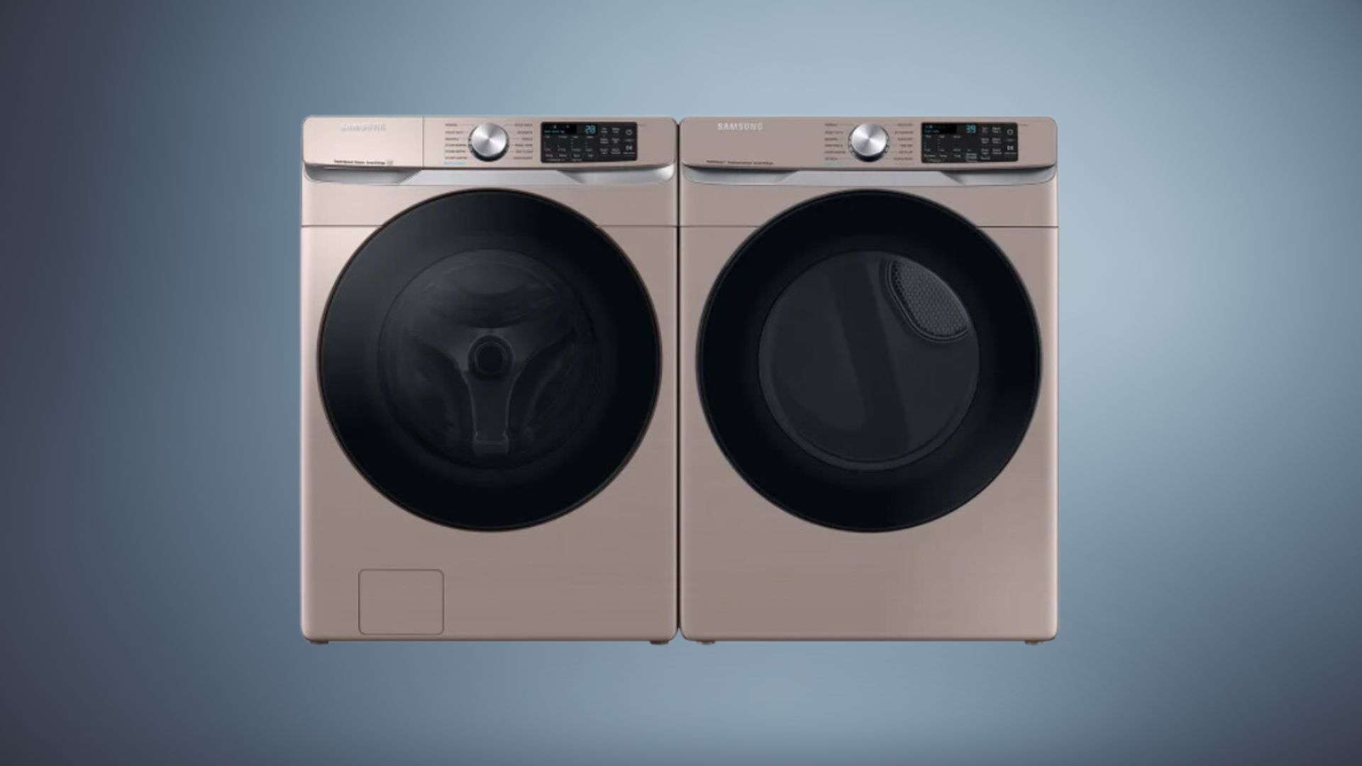 Samsung 4.5 cu. Ft. Large Capacity Smart Front Load Washer with Super Speed Wash and 7.5 cu. Ft. Smart ELECTRIC Dryer (Image via Costco)