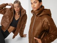 Alo Faux Leather Boss Puffer (image via Alo Yoga)
