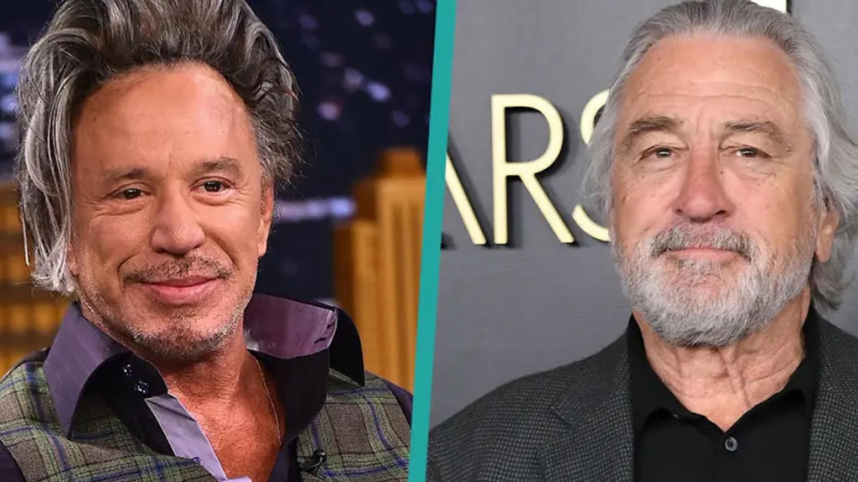 Robert De Niro and Mickey Rourke | Image Source: Access Hollywood via YouTube