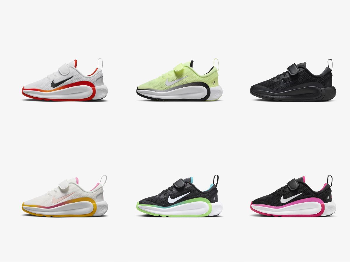 Nike Infinity Flow little kids&#039; shoes in six colorways (Image via Nike)