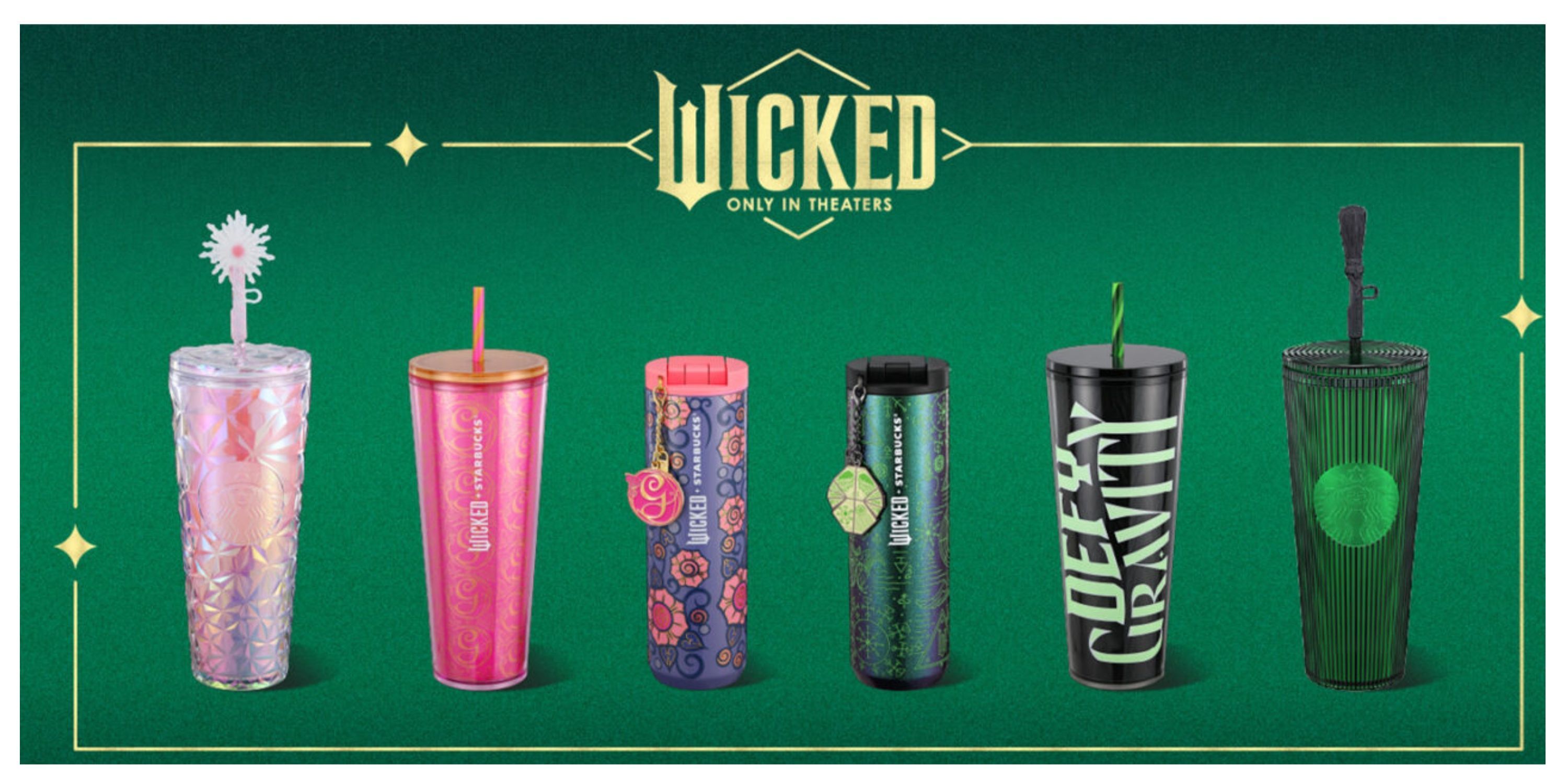 Starbucks has announced a new collaboration with Wicked. (Image via Starbucks)