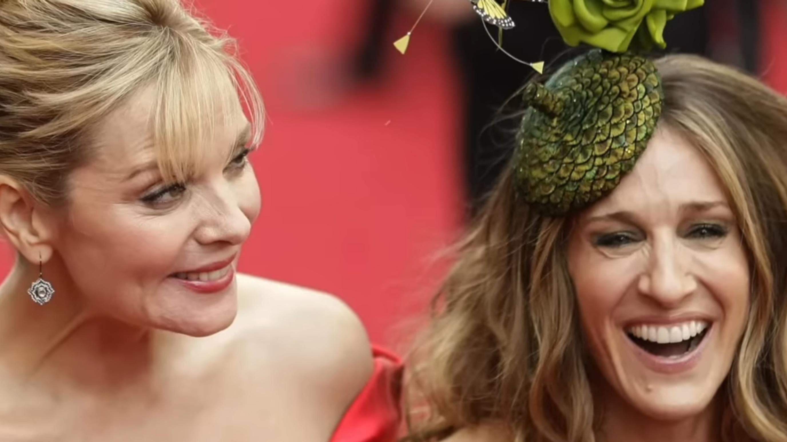 Kim Cattrall &amp; Sarah Jessica Parker | Image Source: Let&#039;s Get Into It via YouTube