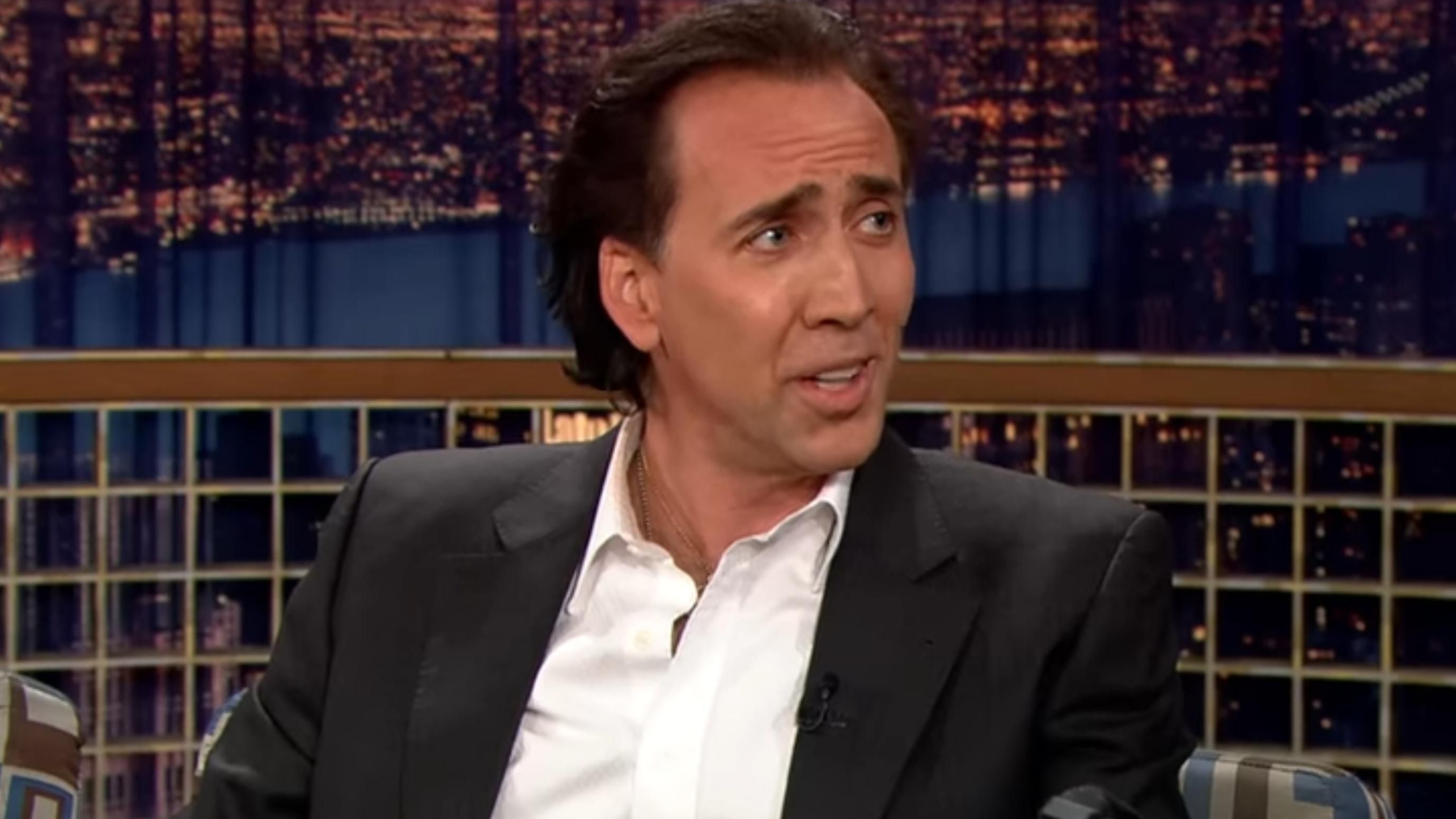 Nicolas Cage | Image Source: Conon O&#039;Brien via YouTube