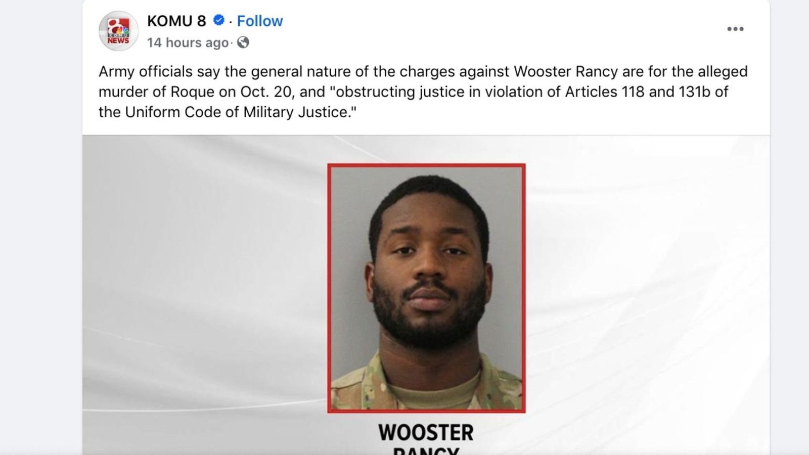 Who is Spc. Wooster Rancy? Army specialist charged in Fort Leonard Wood ...