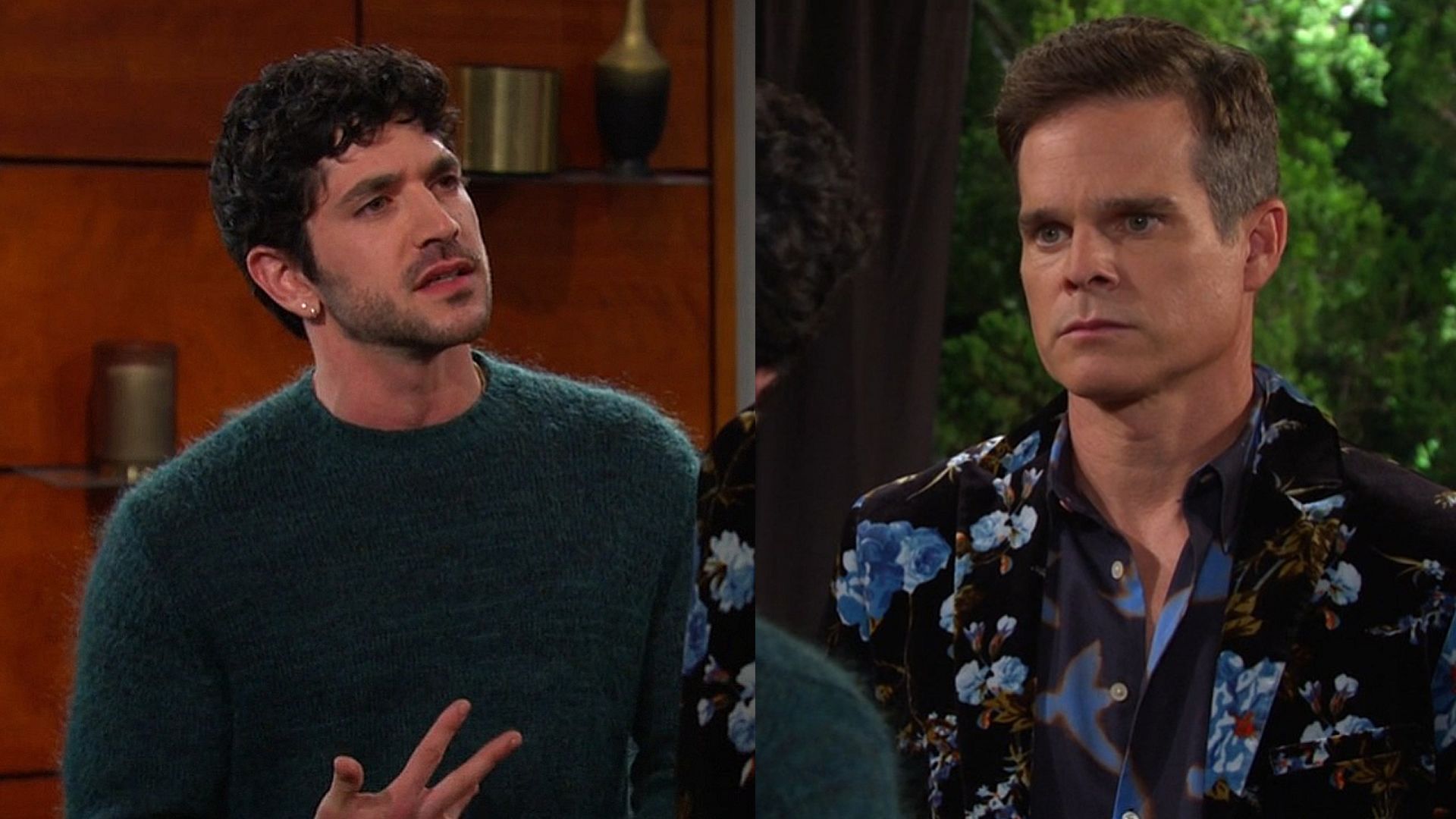 Days of Our Lives&#039; Javi and Leo having a confrontation. | Image Source: Peacock