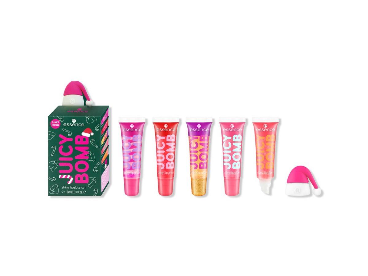 Essence Juicy Bomb XMAS Edition Shiny Lipgloss Set (image via Ulta)