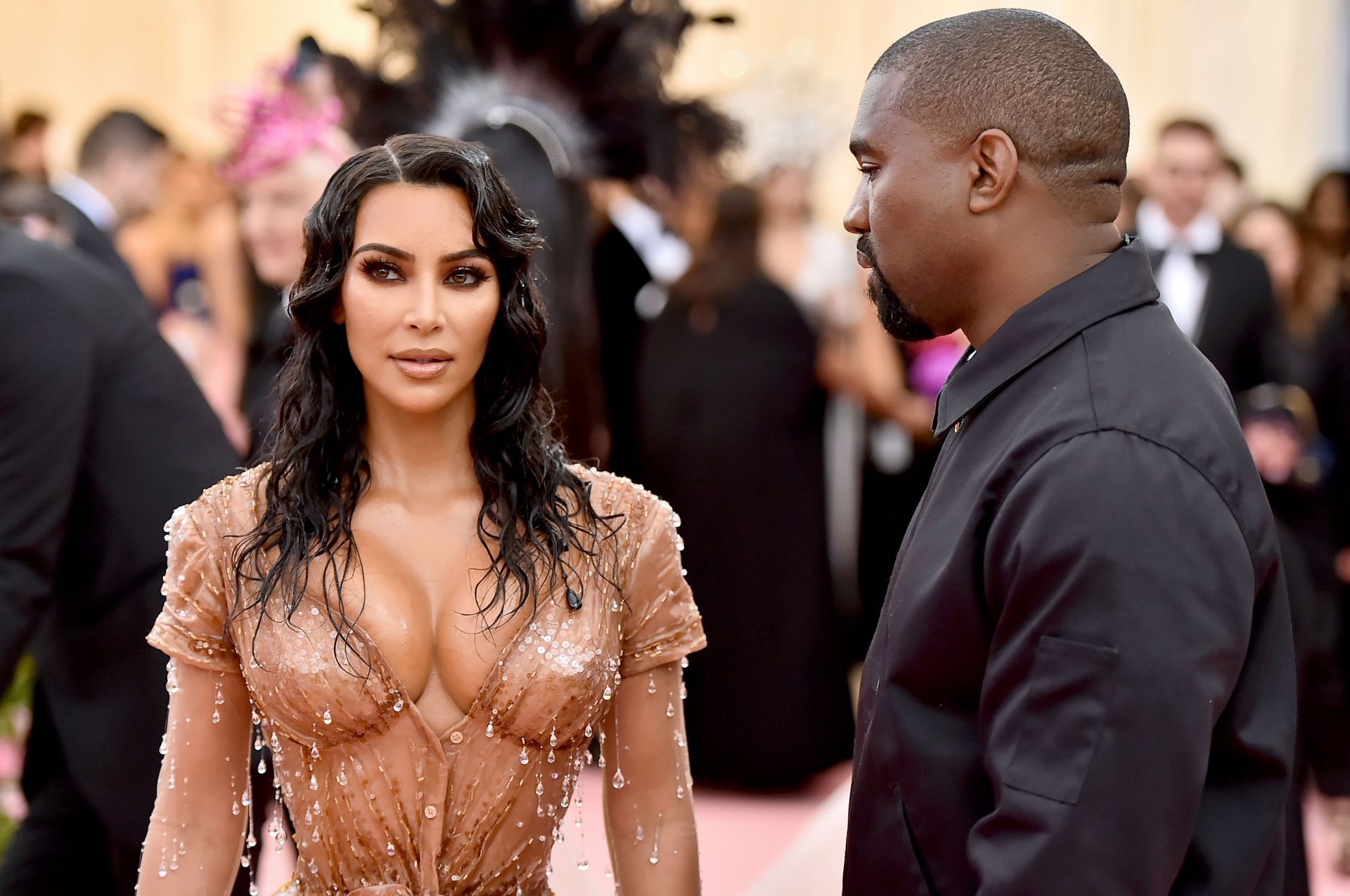 Kim Kardashian and Kanye West (Photo by Theo Wargo/WireImage)