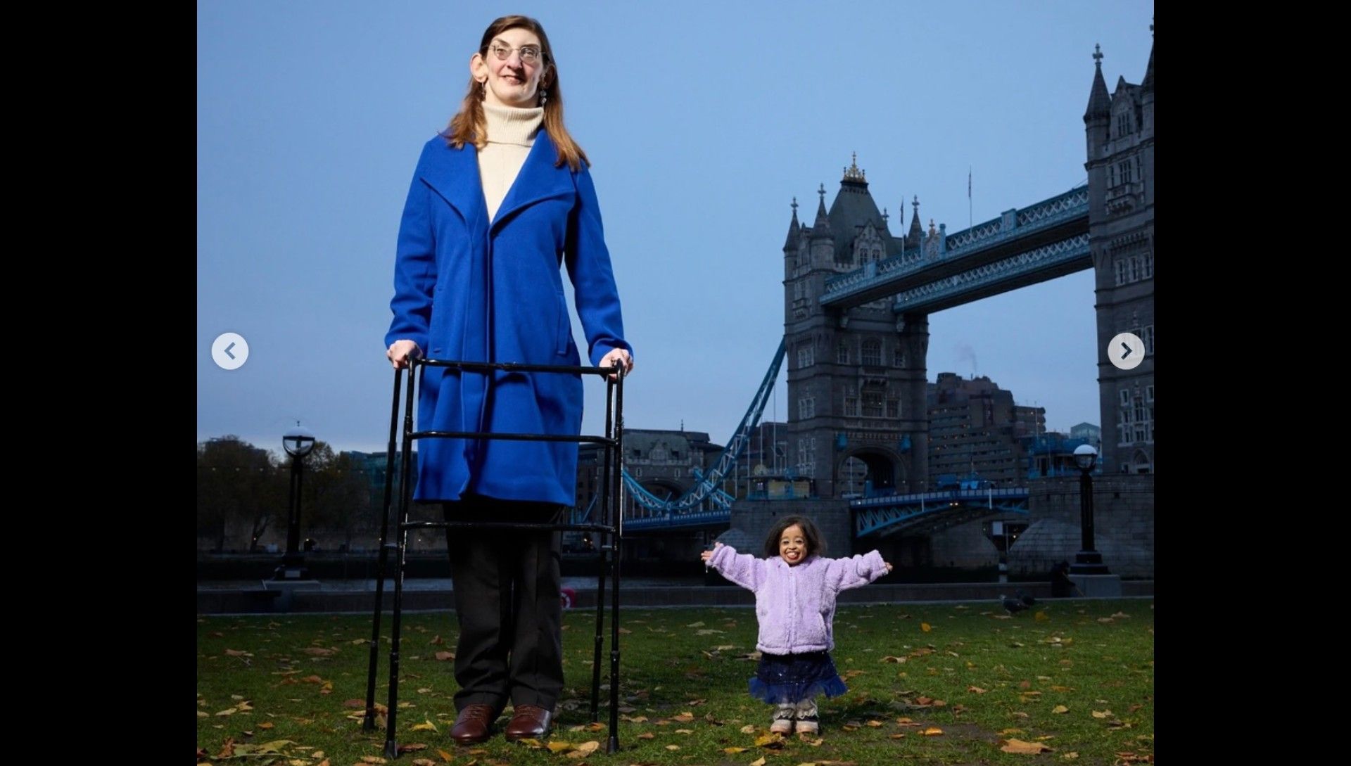 Rumeysa Gelgi (Left) and Jyoti Amge (Right) (Image via Instagram / @guinnessworldrecords)