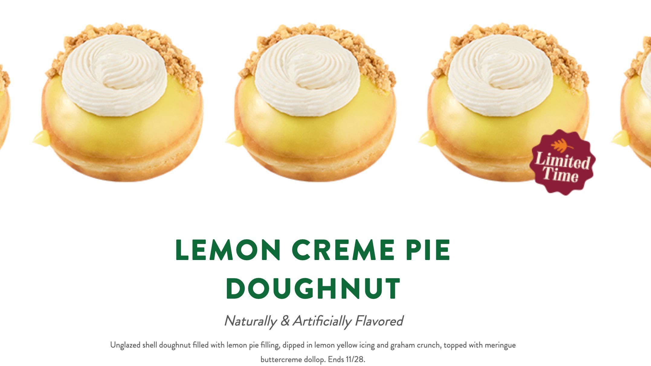 The Lemon Creme Pie at Krispy Kreme (Image via Krispy Kreme)