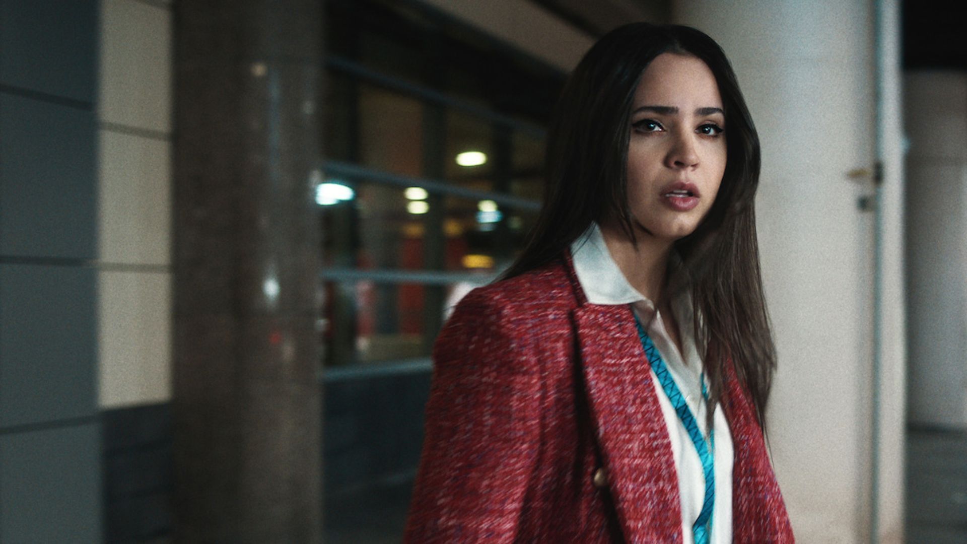 A still of Sofia Carson from the film (Image via Netflix)