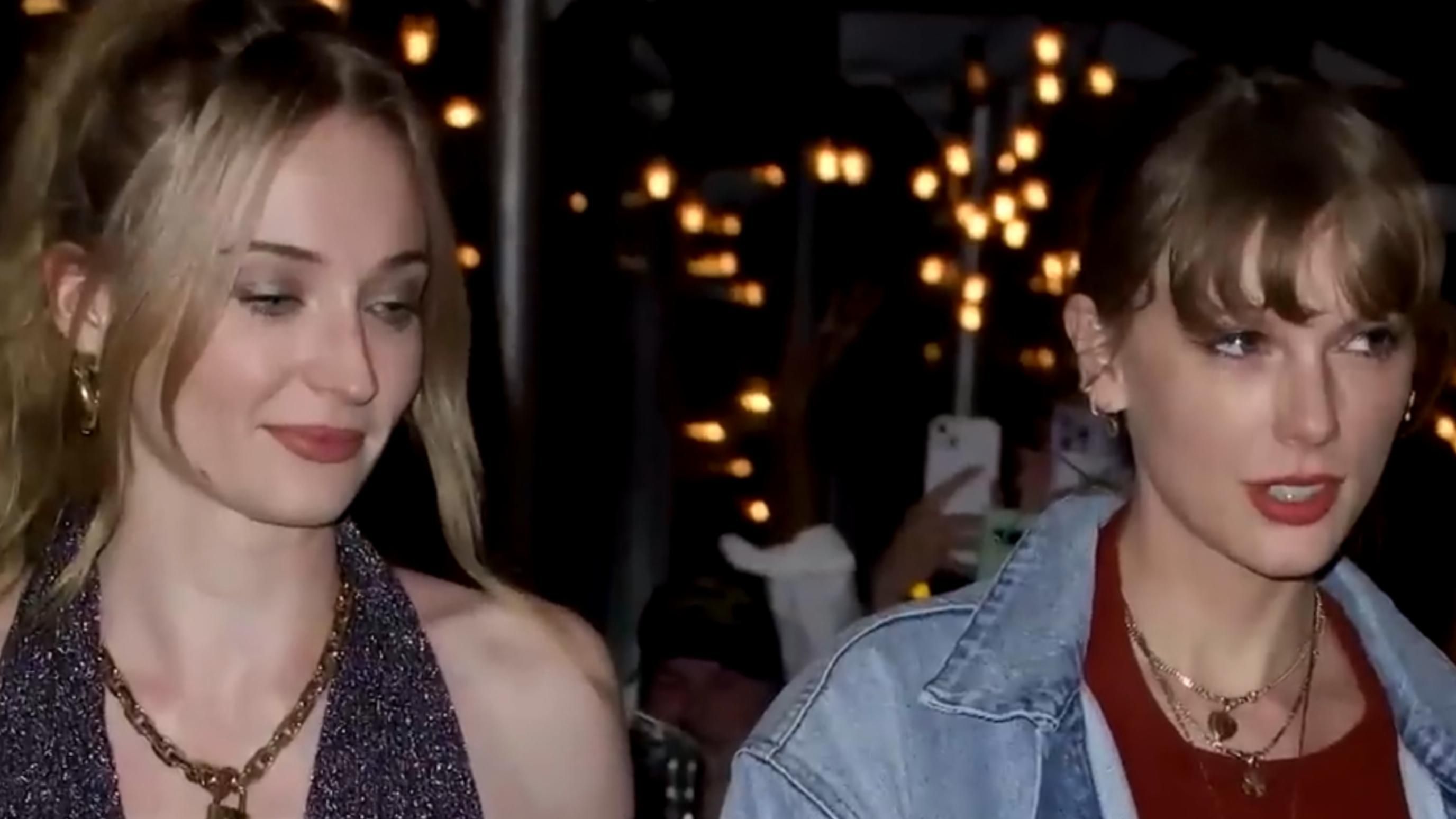 Taylor Swift and Sophie Turner | Image Source: Inside Edition via YouTube