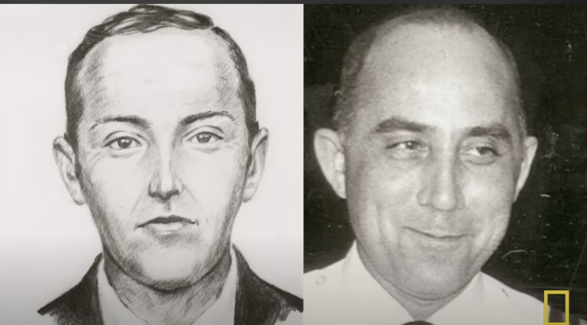 Sketch of D.B. Cooper - Source: National Geographic (Youtube)