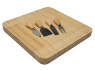 Bamboo Charcuterie Cheese Board and Knife Set (image via Menards)