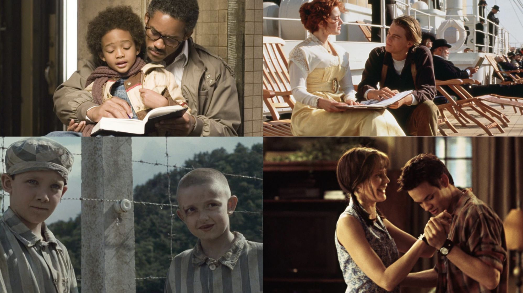 The Pursuit of Happyness - Source: Columbia Pictures ; Titanic - Source: Paramount Pictures ; The Boy in Striped Pyjamas - Source: Miramax Films ; A Walk to Remember - Source: Warner Bros. Pictures