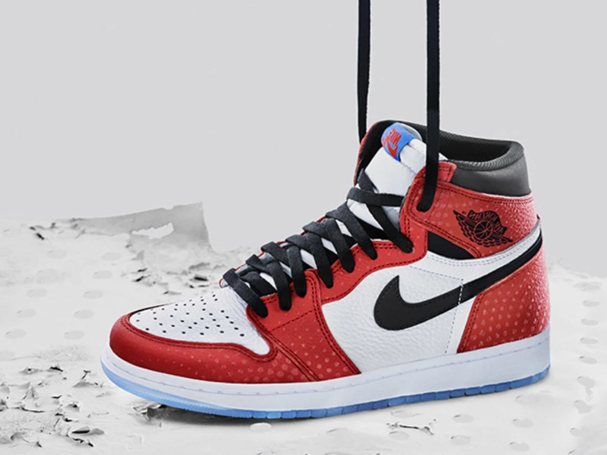 Air Jordan 1 Retro High OG &lsquo;Spider-Man Origin Story&rsquo; (Image via GOAT)