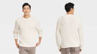 Goodfellow & Co™ Cable Crewneck Pullover Sweater (Image via Target)