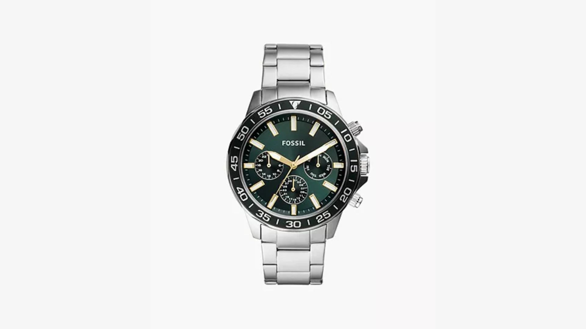 Bannon Multifunctional Stainless Steel Watch (Image via Fossil)