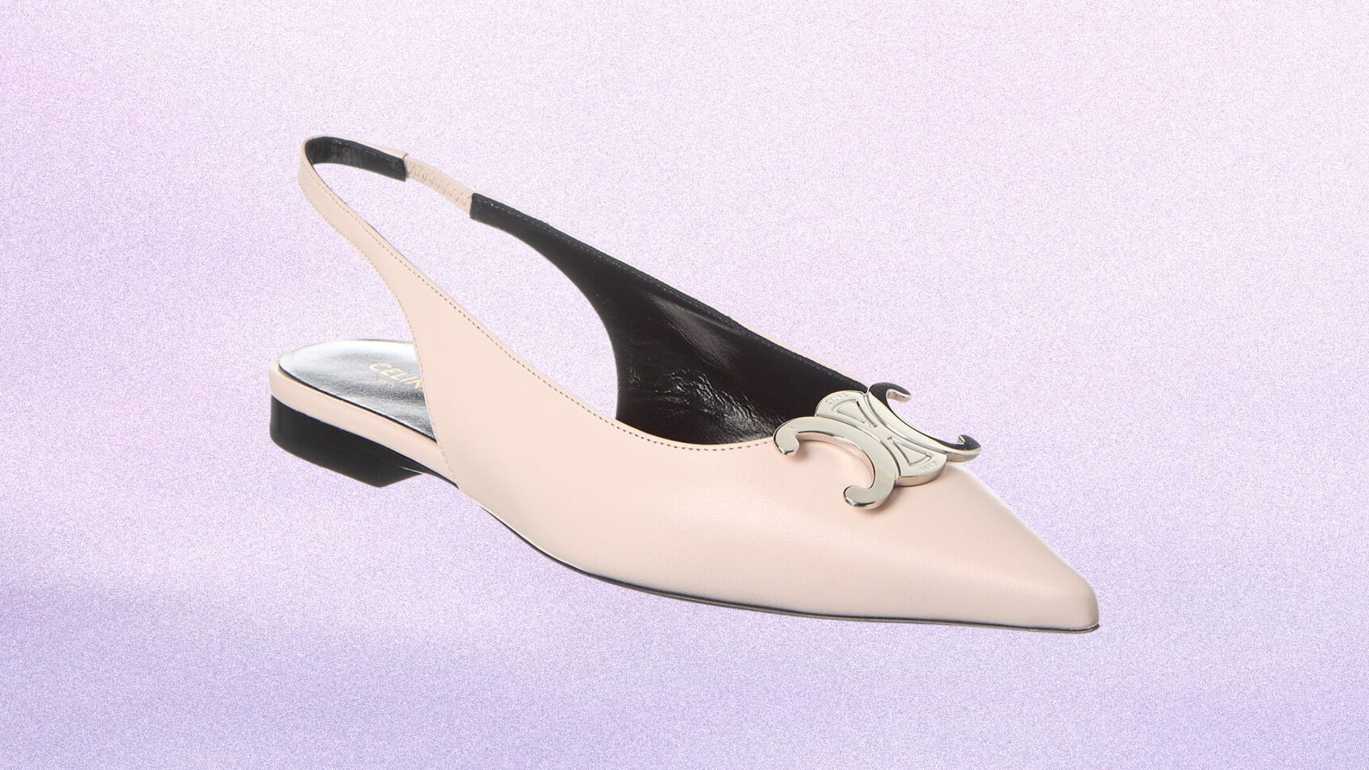 Celine Alma Triomphe Leather Slingback Flat (Image via Gilt)