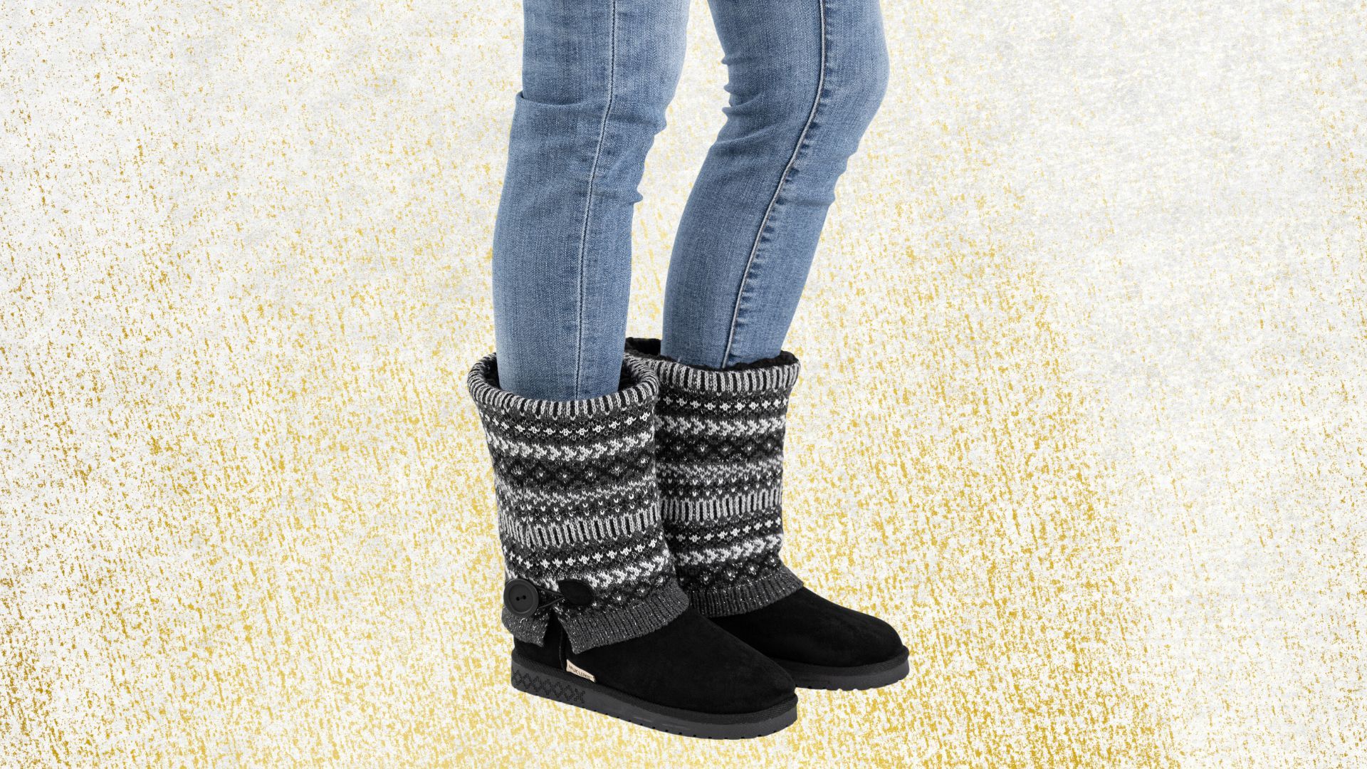 MUK LUKS Women&#039;s Janie Cozy Sweater Boot (Image via Walmart)