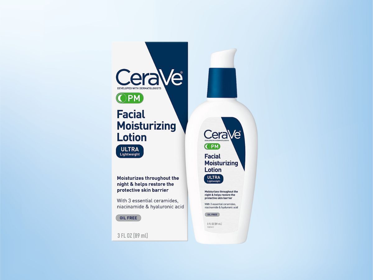 CeraVe PM Facial Moisturizing Lotion (3 fl. oz) (Image via Amazon)