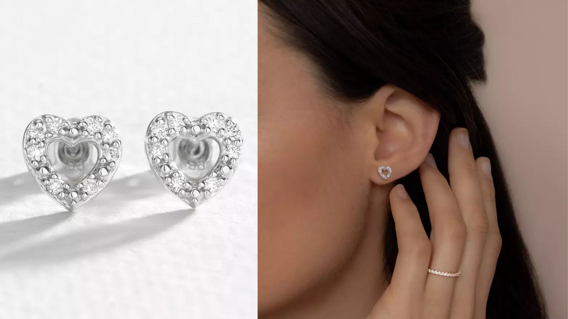 Pure Brilliance Sterling Silver Diamond Earrings (Image via Argos)