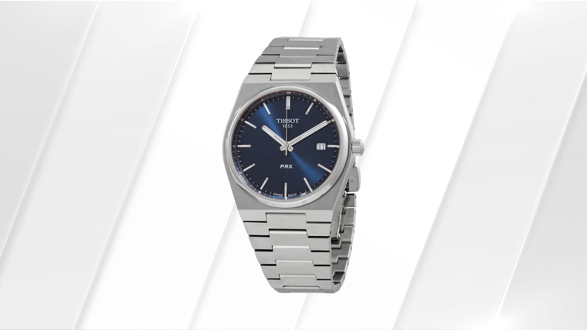 Mens Tissot 1853 PRX Elegant Swiss Stainless Steel Watch (Image via Walmart)