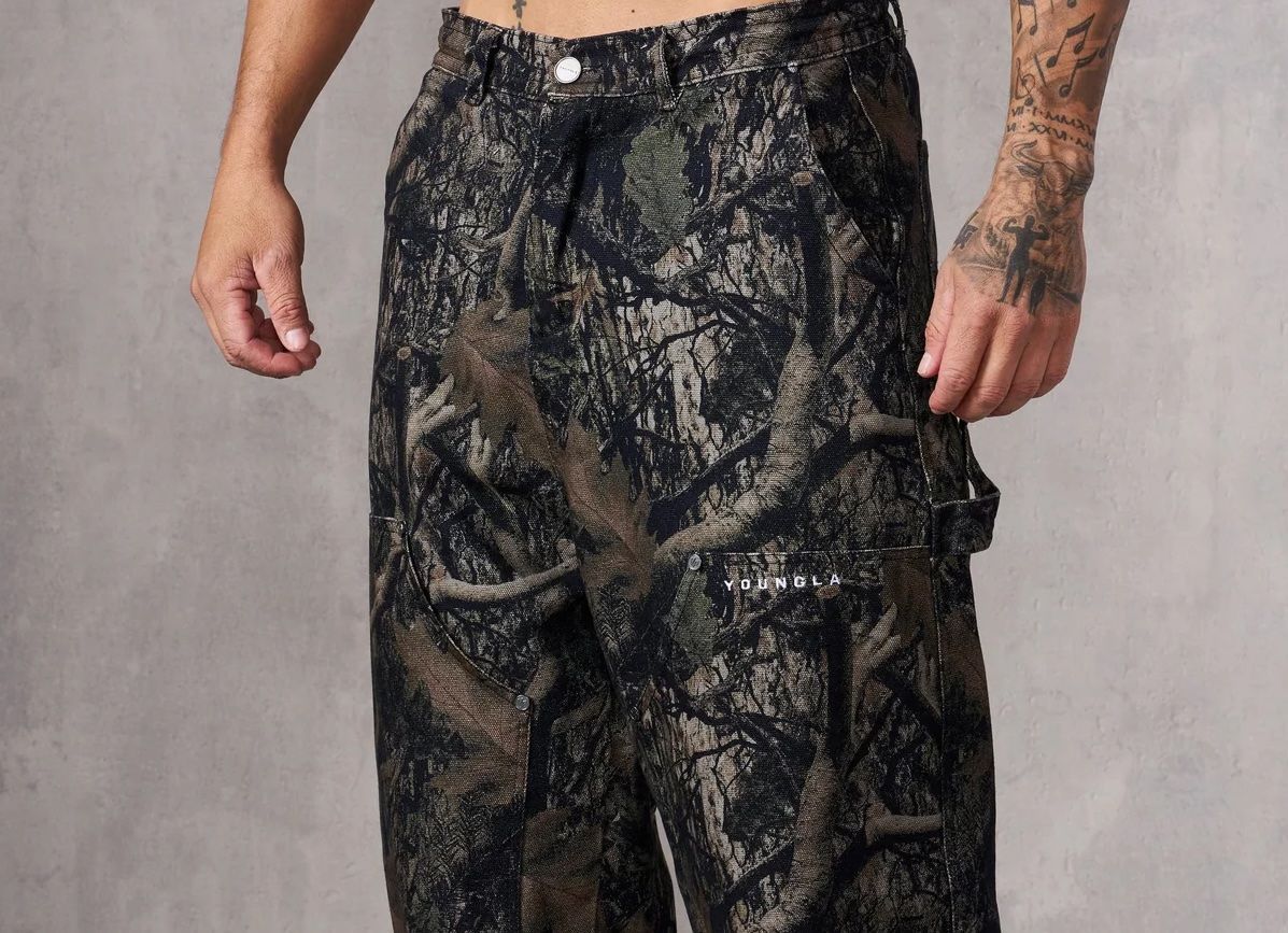 Carpenter Tree Camo Jeans (Image via YoungLA)