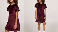 Kids' Short-Sleeve Hilfiger Velour Dress (Image via Tommy Hilfiger)