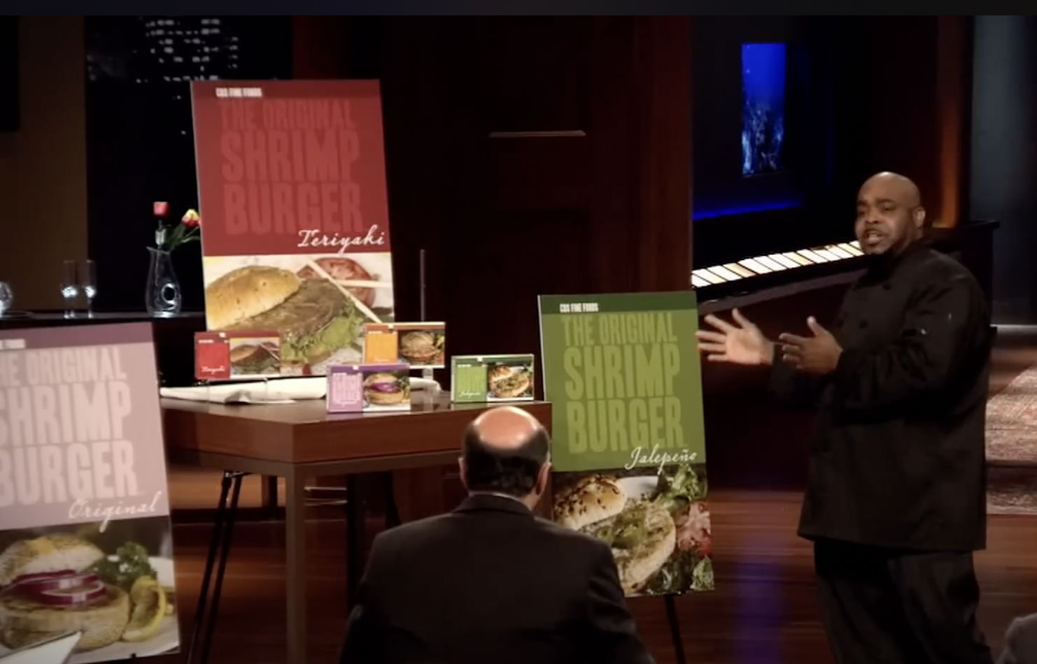 Chef Big Shake at Shark Tank, source: CNBC Ambitons (Youtube)