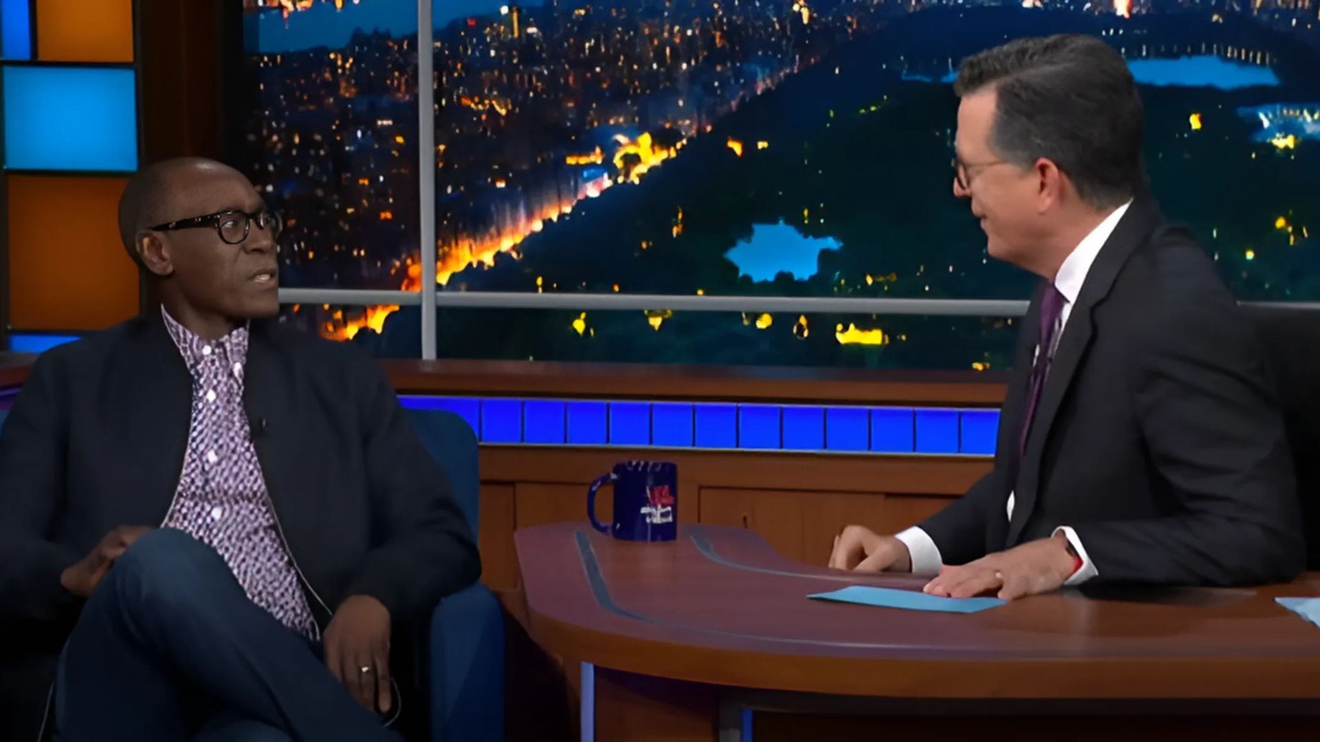 Canyon lead star Don Cheadle on The Late Show with Stephen Colbert | Image source: The Late Show with Stephen Colbert on YouTube