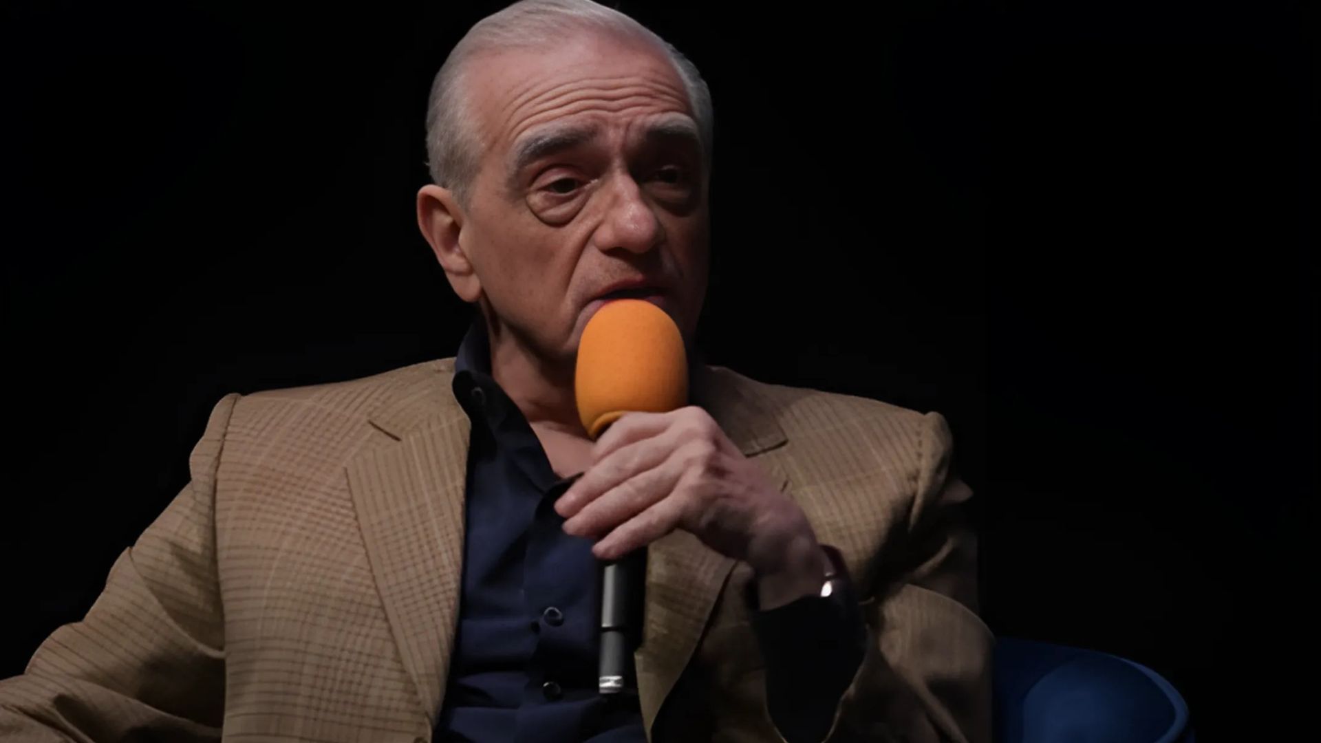 Director Martin Scorsese at an interview in the London Film Festival 2023 | Image source: BFI on YouTube