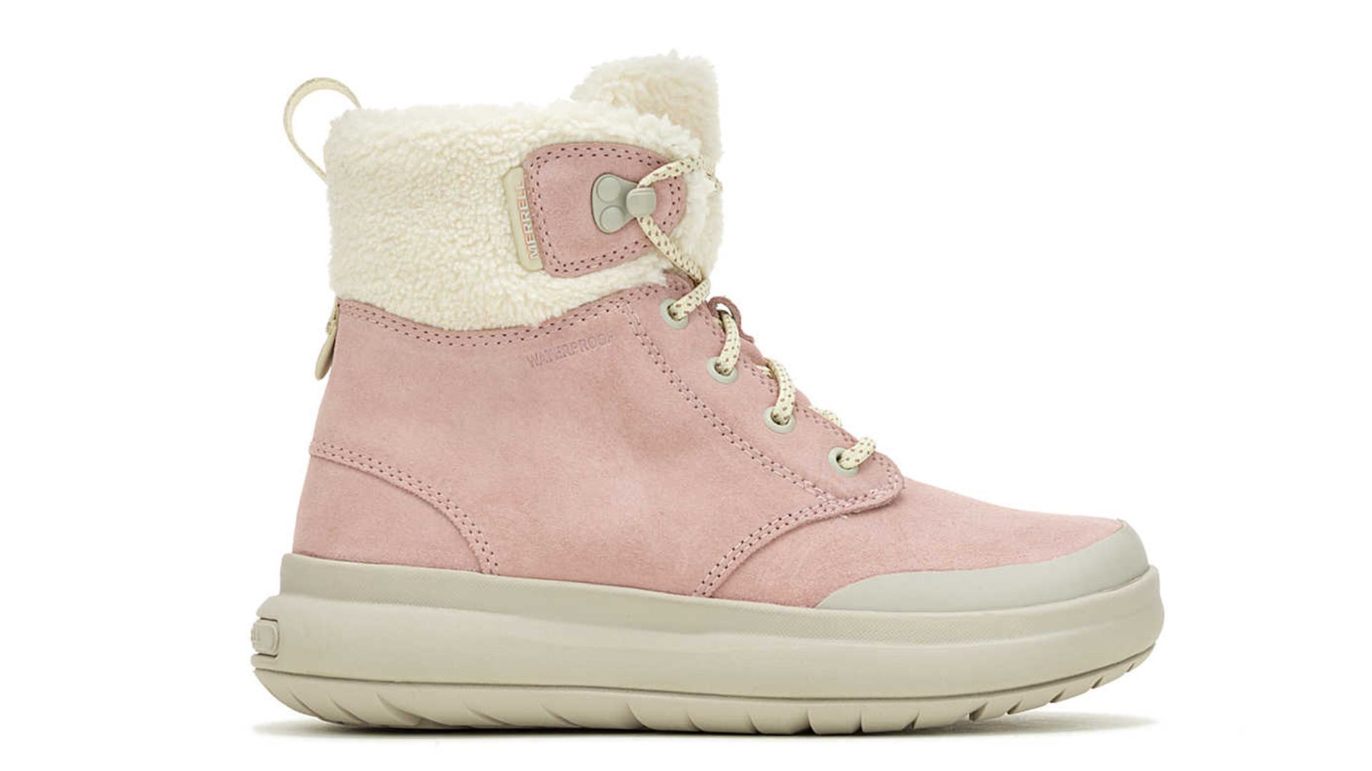 Women&#039;s Marquette Thermo Lace Waterproof in Adobe Rose (Image via Merrell)