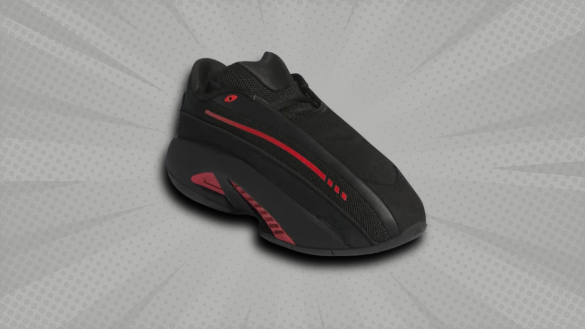 Mad IIInfinity Shoes (Core Black / Red / Core Black) (Image via Adidas)