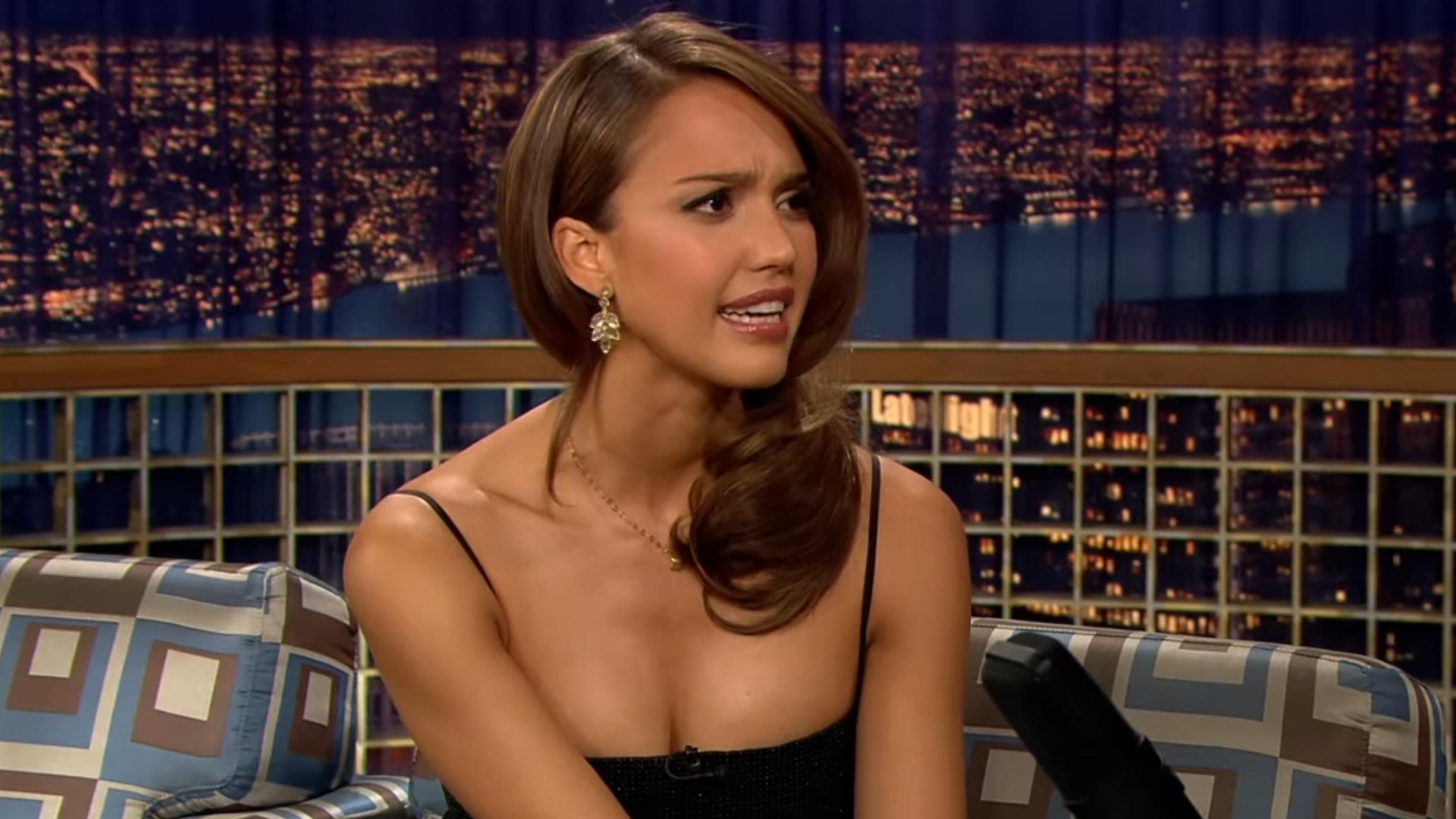 Jessica Alba | Image Source: Conon O&#039;Brien via YouTube