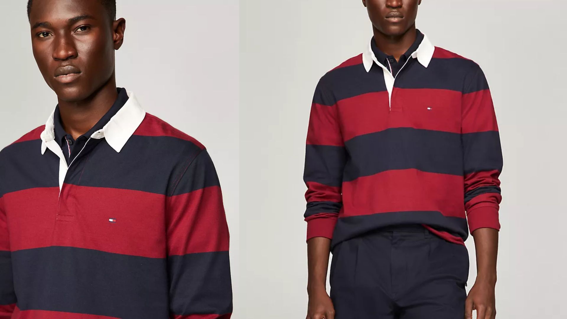 Long-Sleeve Rugby Polo (Image via Tommy Hilfiger)