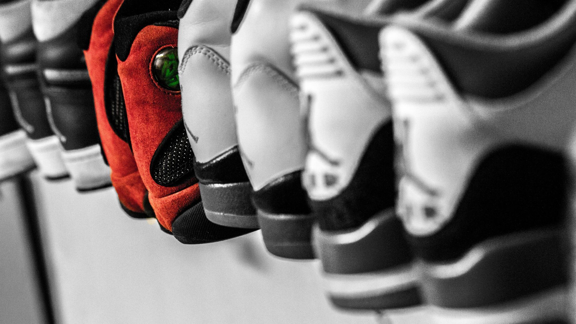 Jordan sneakers collection (Image via Unsplash / Hermes Rivera)