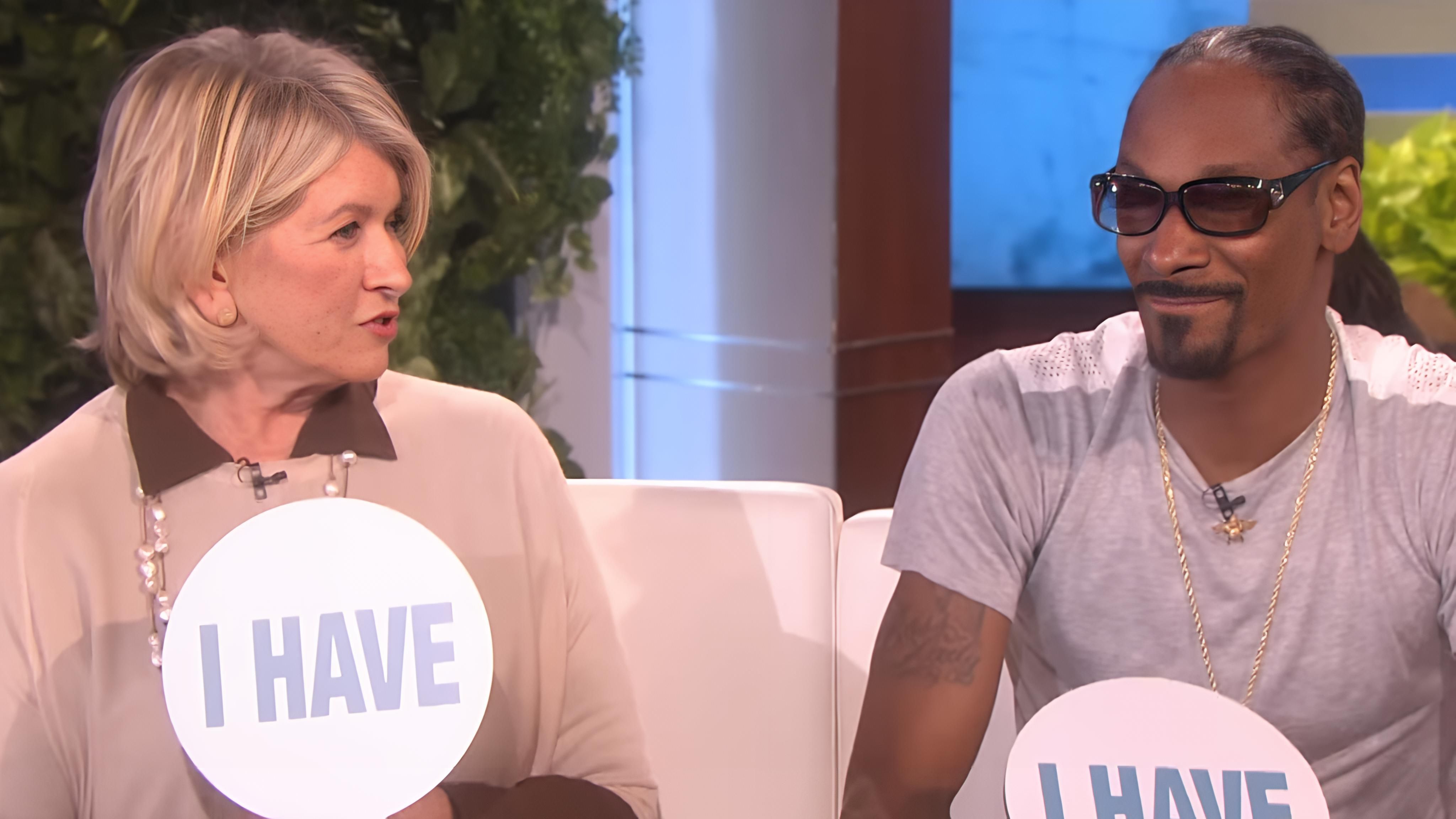 Snoop Dogg and Martha Stewart | Image Source: TheEllenShow via YouTube