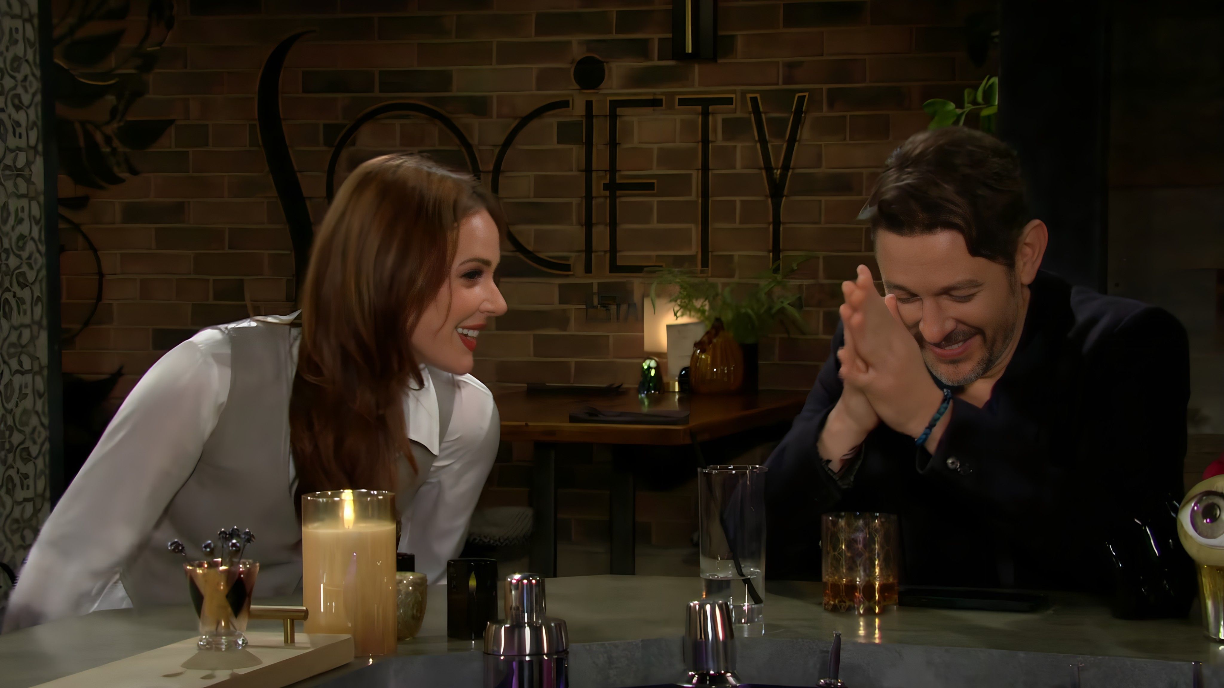 Tessa makes Daniel laugh on The Young and the Restless | Image Source: CBS