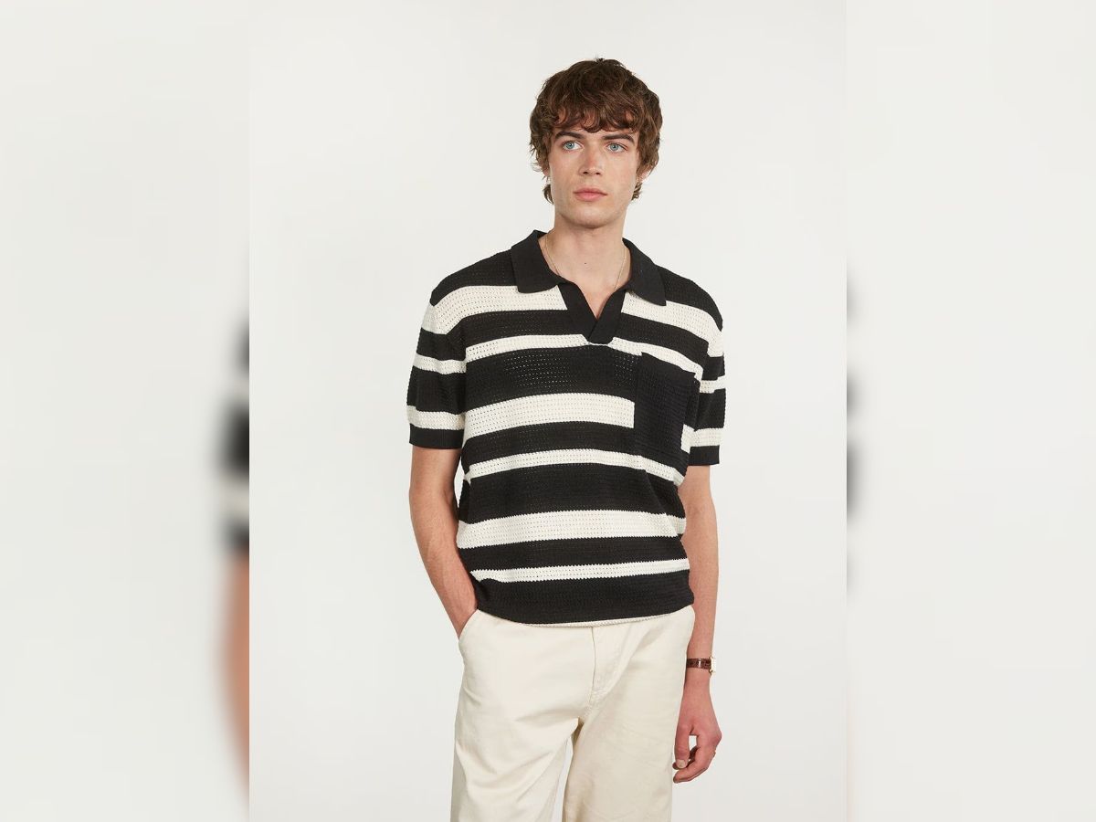 Percival Paros Stripe Polo Shirt (Image via Percival)