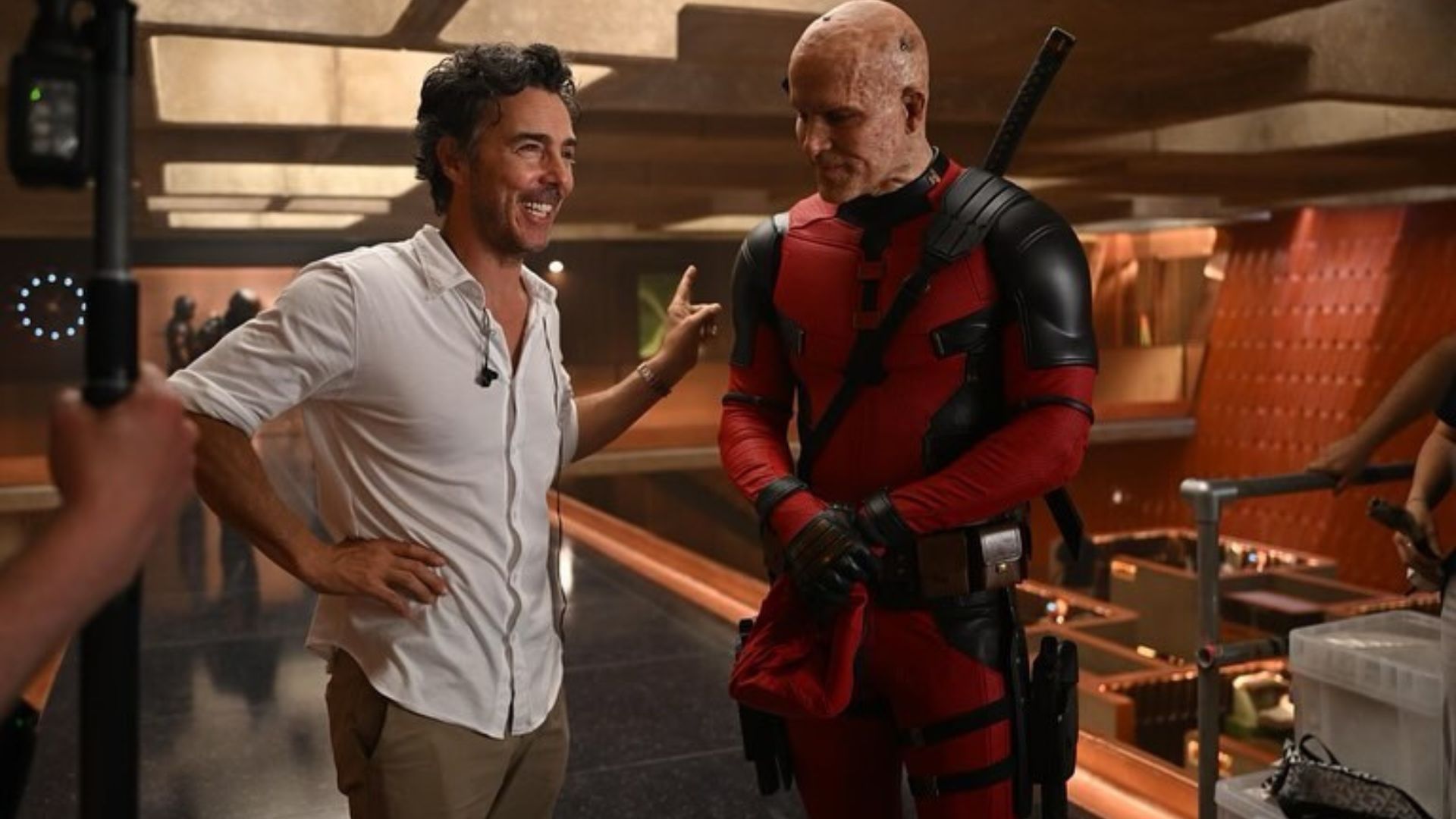 Shawn Levy with Ryan Reynolds on the sets of Deadpool and Wolverine (image via Instagram/@slevydirect)