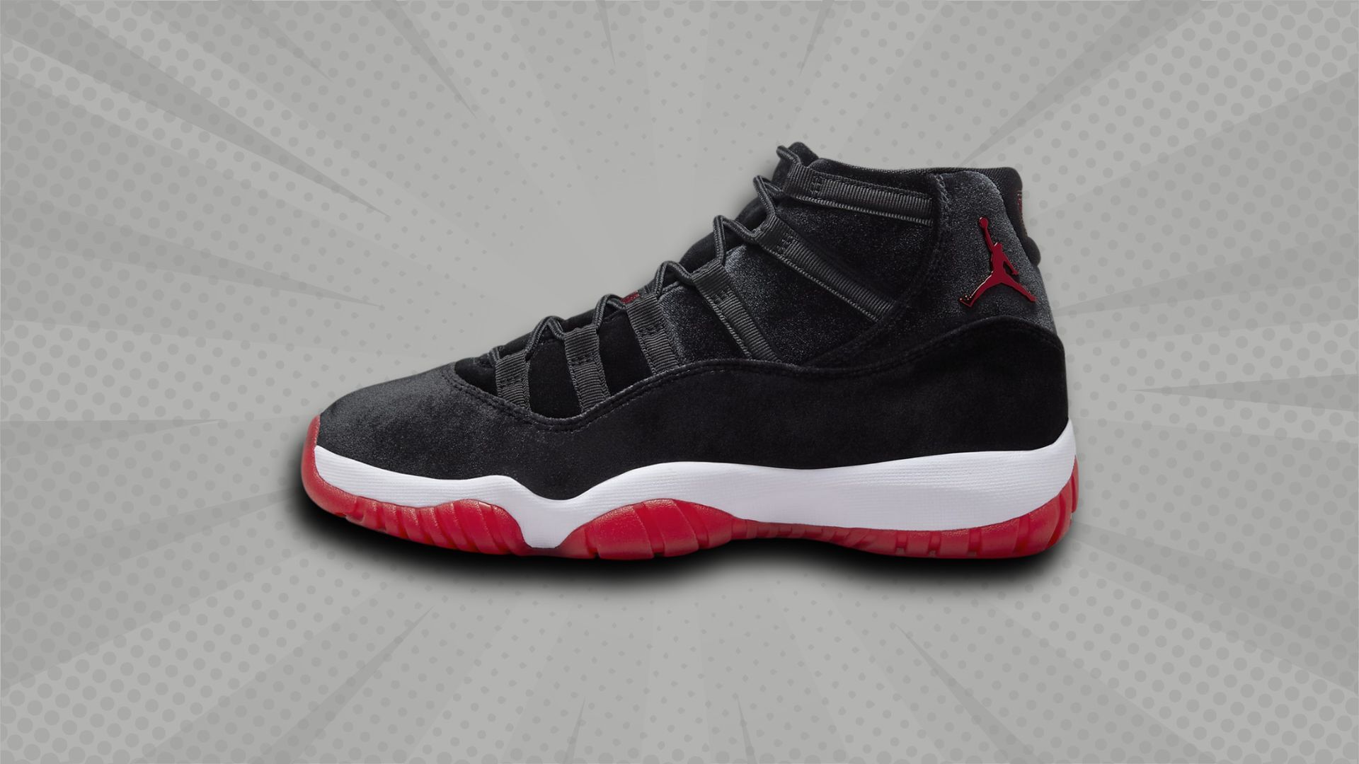 Nike Air Jordan 11 &quot;Bred Velvet&quot;. (Image via Nike)