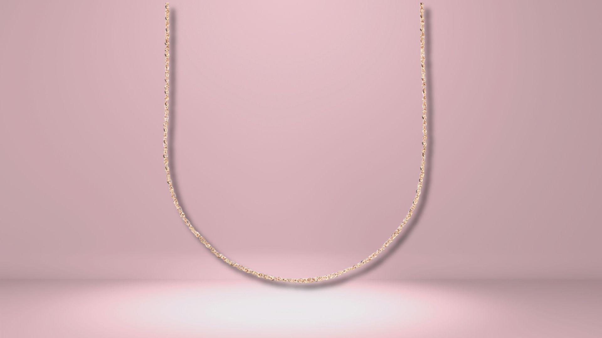 Italian Gold 14k Rose Gold Necklace 16&rdquo; Perfectina Chain (Image via Macy&rsquo;s)