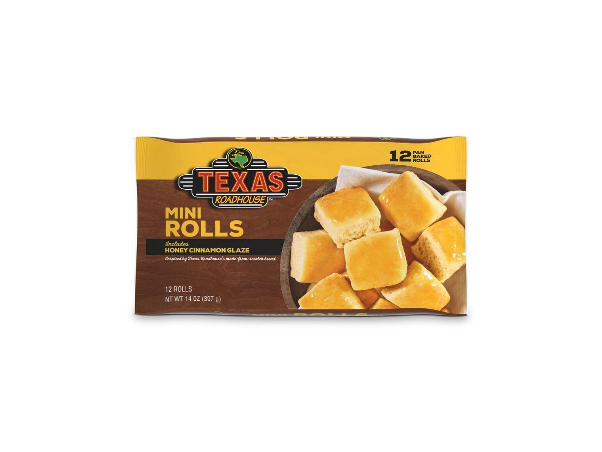 Texas Roadhouse Mini Rolls with Honey Cinnamon Glaze, 12 Count (Image via Walmart)