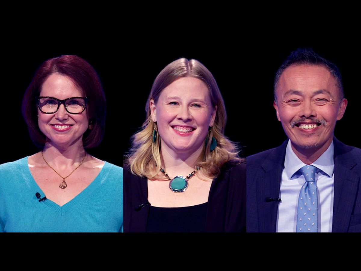 Laura Faddah, Megan Riddell and Herb Jeong (From L to R) (Image via Jeopardy)