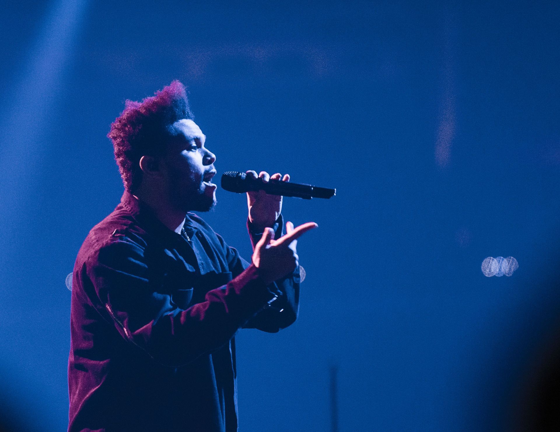 The Weeknd (Abel Makkonen Tesfaye) performs at the Verizon Center on Thursday night. - Source: Getty